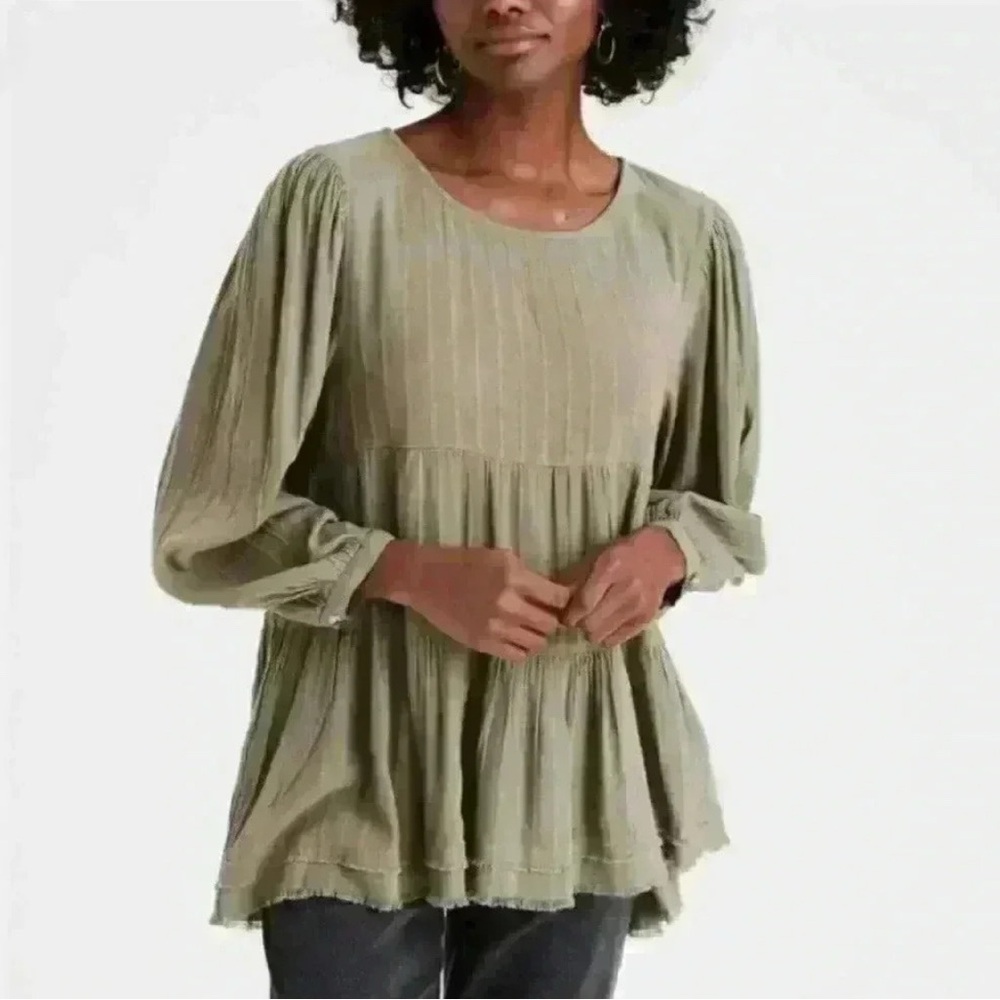 American Eagle Outfitters Green Babydoll Blouse Size Small